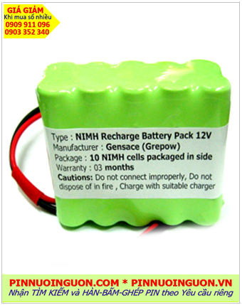 Pin sạc 12v-AA700mAh, Pin nuôi nguồn 12v-AA700mAh, Pin sạc GREPOW 12v-AA700mAh chính hãng